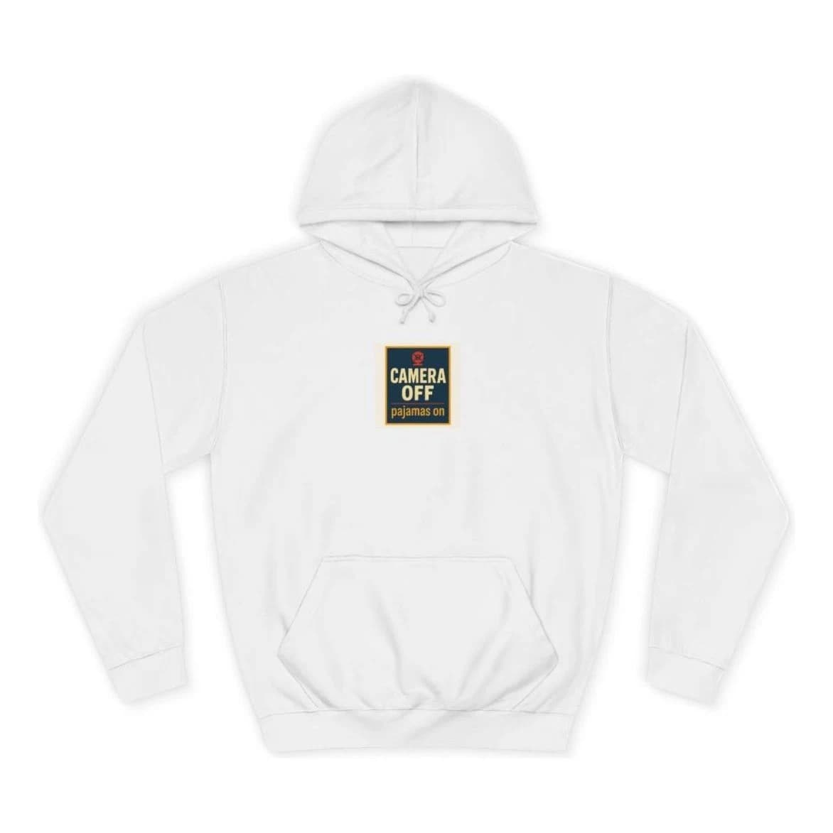 Camera off, pajamas on, Pullover hoodie (S)
