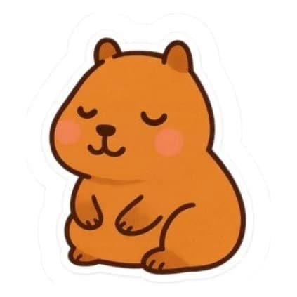 Capy, 3-inch sticker
