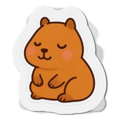 Capy, 3-inch fridge magnet (+$3)