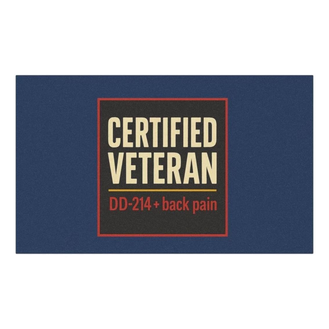 Certified Veteran · DD-214 + back pain, 7.5" × 4.5" truck magnet