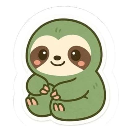 Cling, 3-inch sticker