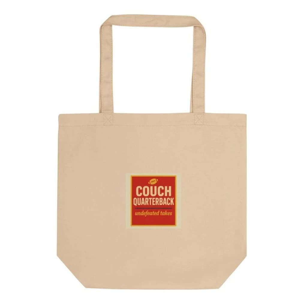 Couch quarterback · undefeated takes, Cotton tote bag