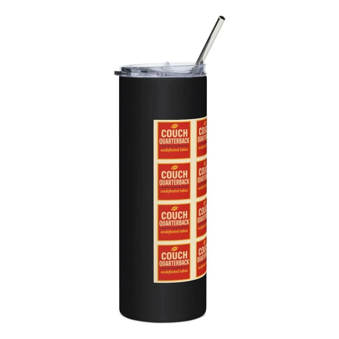 Couch quarterback · undefeated takes, 20oz stainless tumbler