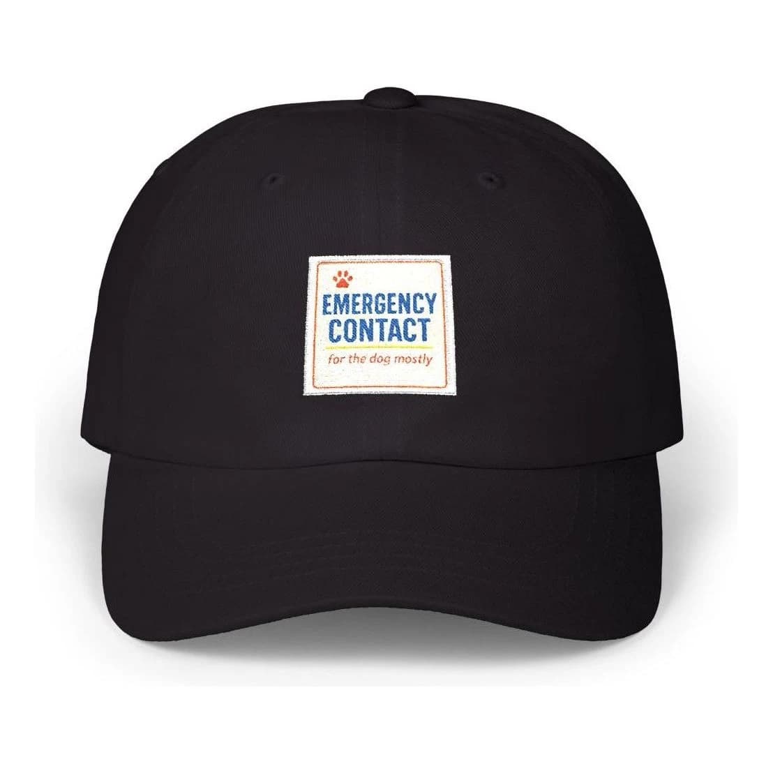Emergency contact · for the dog mostly, Embroidered dad hat