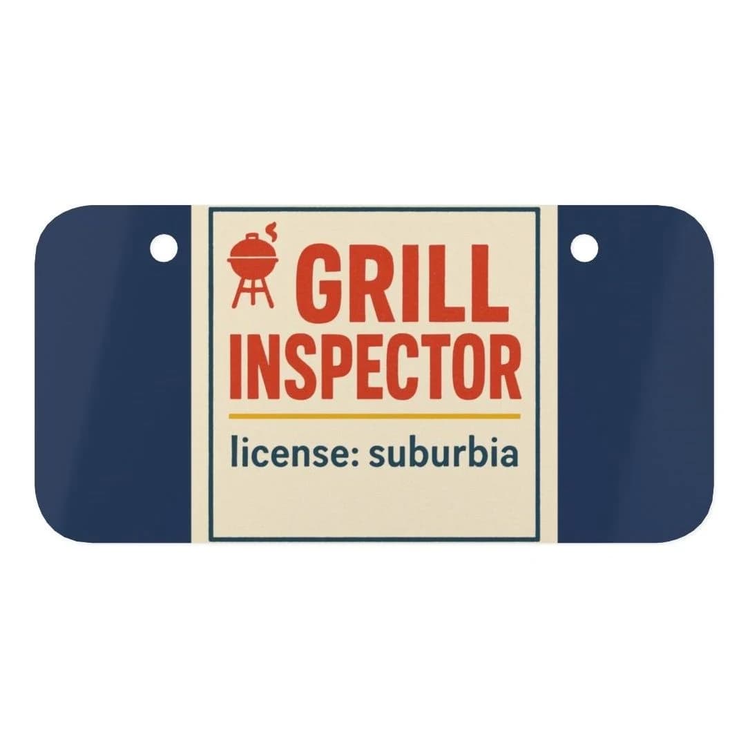 Grill Inspector · License: Suburbia, Mini license plate