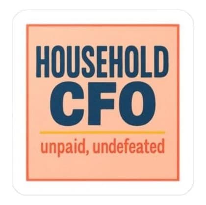 Household CFO · unpaid · undefeated, 8" car/laptop decal