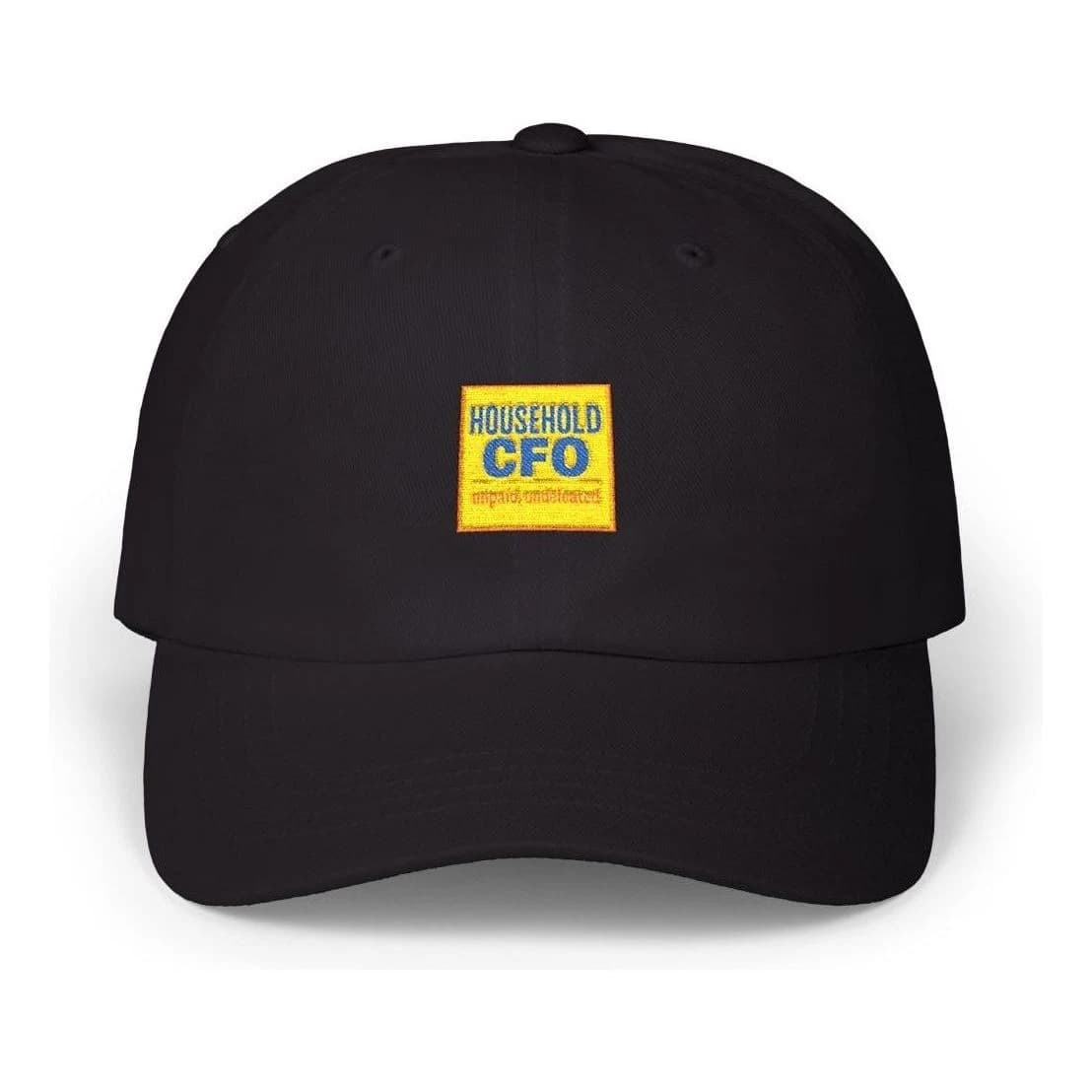 Household CFO · unpaid · undefeated, Embroidered dad hat