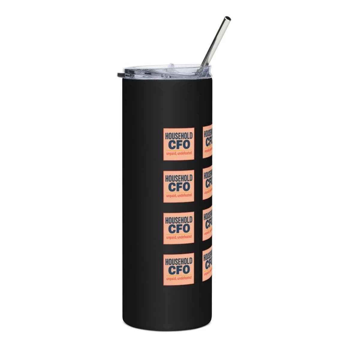 Household CFO · unpaid · undefeated, 20oz stainless tumbler
