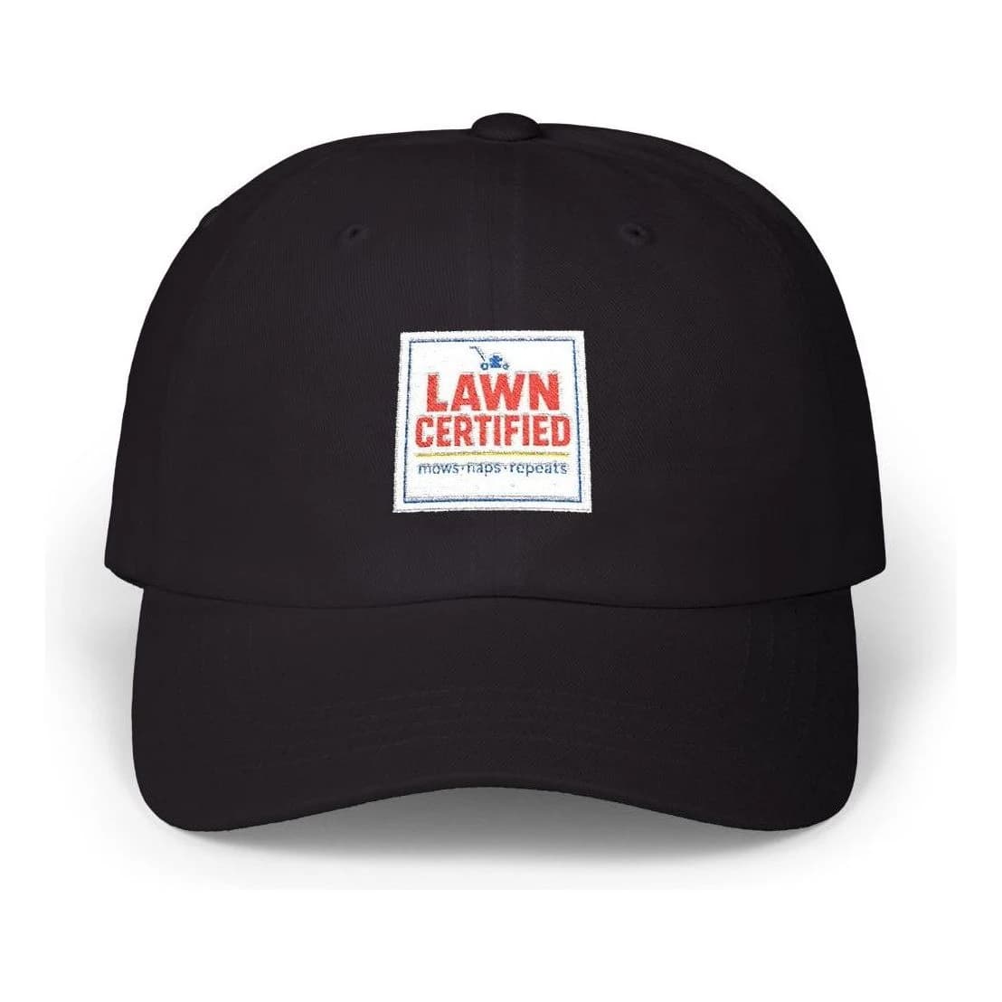 Lawn certified · mows · naps · repeats, Embroidered dad hat