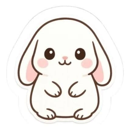 Mochi, 3-inch sticker