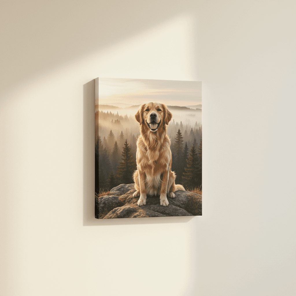 Pet Portrait — 12×16 Canvas — product mockup