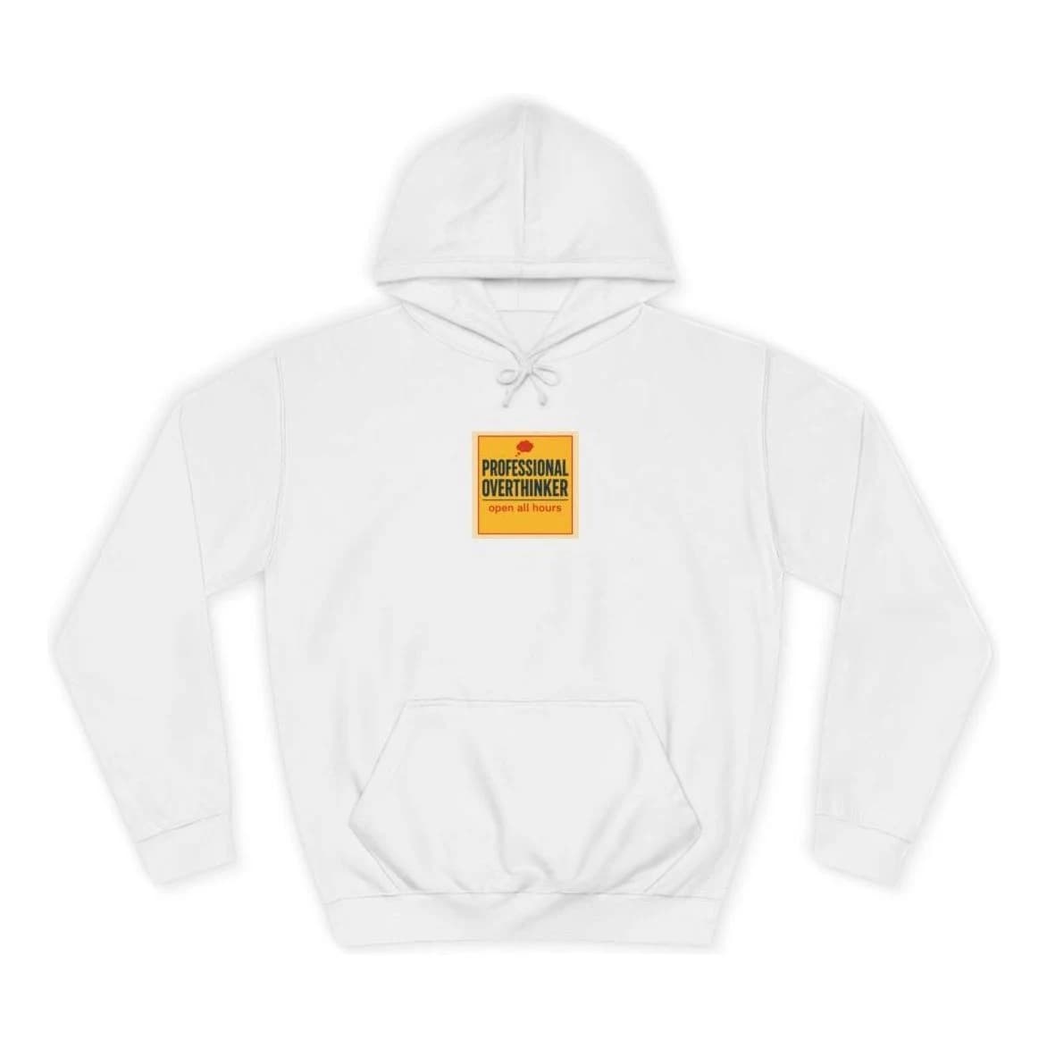 Professional overthinker · open all hours, Pullover hoodie (S)