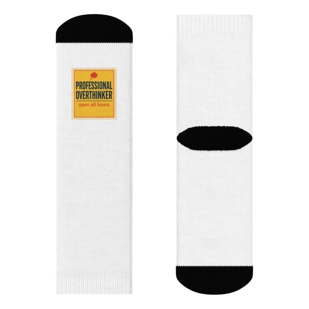 Professional overthinker · open all hours, All-over print socks