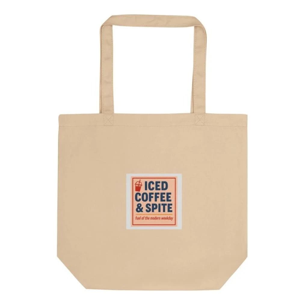 Iced coffee & spite, Cotton tote bag