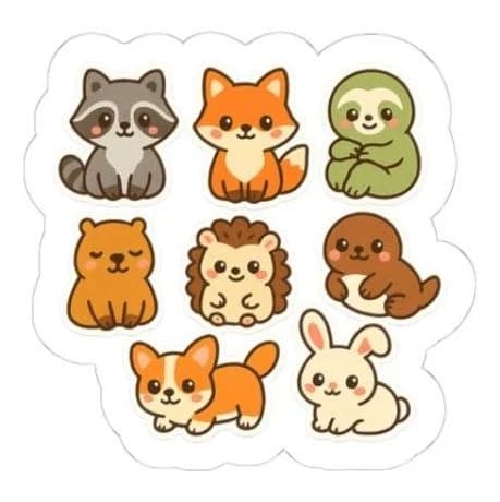 The Den Crew Pack, Pack of 8 stickers