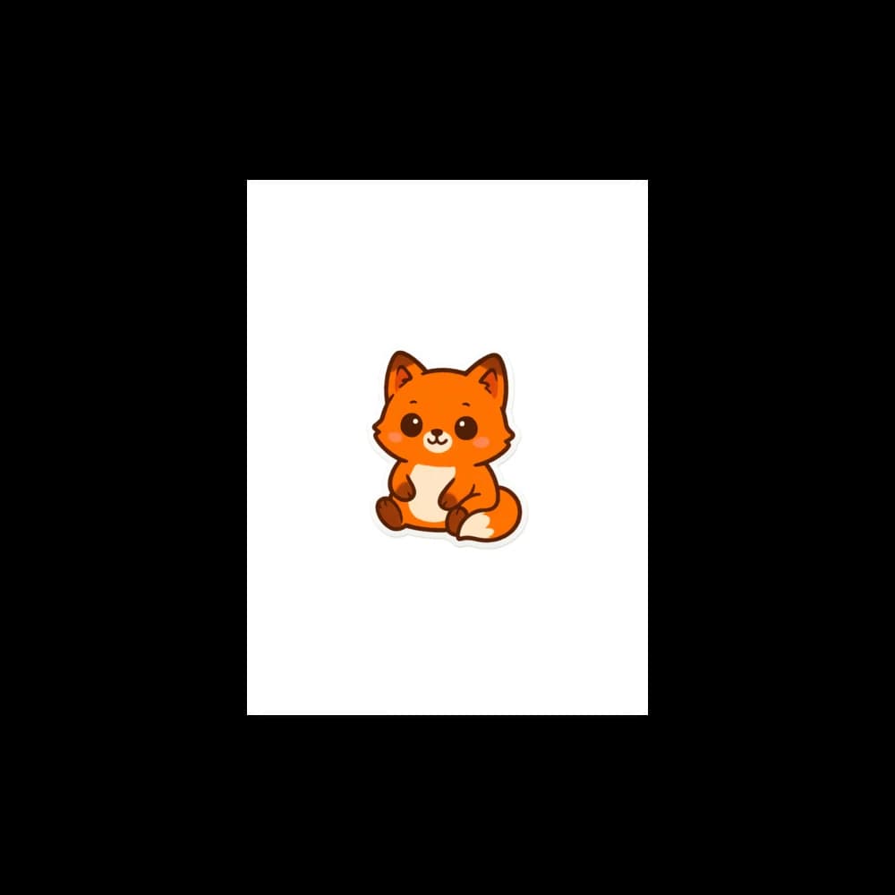 Biscuit the Fox Premium Poster mockup