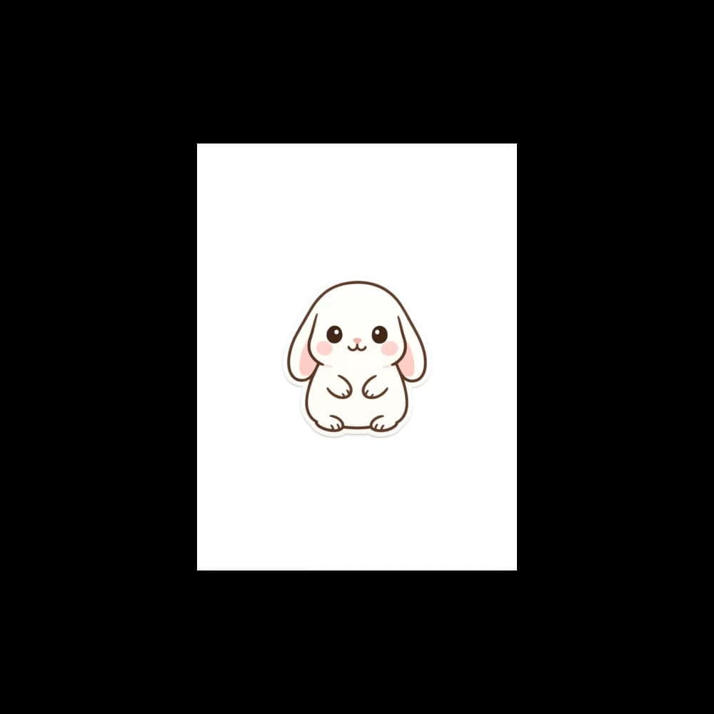 Mochi the Bunny Premium Poster mockup